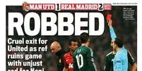 Daily Mail disse que o Manchester United foi roubado  Foto: Reprodução