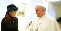 <p>A presidente Cristina Kirchner foi recebida pelo papa Francisco nesta segunda-feira</p>  Foto: AP