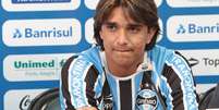 <p>Marcelo Moreno se entristece por situação que vive no Grêmio</p>  Foto: Itamar Aguiar/Grêmio FBPA / Divulgação