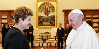 <p>O papa Francisco recebeu a presidente brasileira no Vaticano</p>  Foto: Roberto Stuckert Filho / Agência Brasil