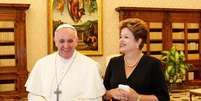 <p>Presidente Dilma em reunião com o Papa Francisco, no Vaticano</p>  Foto: Agência Brasil