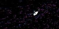 <p>Ilustração mostra a sonda Voyager 1, da Nasa, explorando uma nova região no Sistema Solar chamada "rodovia magnética"</p>  Foto: NASA / Reuters