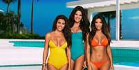 <p>Irm&atilde;s Kardashian exibem bronzeado</p>  Foto: Reprodução