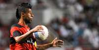 L&eacute;o Moura teve boa atua&ccedil;&atilde;o pela direita, mas tamb&eacute;m n&atilde;o levou Flamengo aos gols  Foto: Bia Figueiredo/Ag&ecirc;ncia Eleven / Gazeta Press
