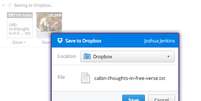 <p>Usuário também pode baixar anexo do e-mail e salvá-lo em sua pasta do Dropbox</p>  Foto: Divulgação