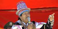 <p>O presidente da Bolívia, Evo Morales, foi o principal incentivador da medida</p>  Foto: EFE