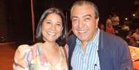 <p>Kátia Ferreira, estilista da marca, e Maurício de Sousa, criador da personagem que completou 50 anos e ganha homenagem em coleção da grife</p>  Foto: Divulgação