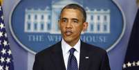 Barack Obama, em pronunciamento à imprensa após as explosões em Boston  Foto: AP