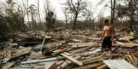 1º. Katrina: O furacão Katrina, de categoria 3, atingiu os EUA em 2005 e causou US$ 108 bilhões de danos materiais, principalmente em Nova Orleans. Esse foi o furacão mais devastador, e mais caro, a atacar o país. Ele provocou quase 2 mil mortes  Foto: Getty Images 