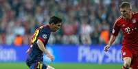 Apesar de não estar em sua melhor forma física, Messi foi escalado como titular  Foto: AP