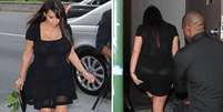 <p>Kim mostrou demais com vestido transparente na última semana</p>  Foto: The Grosby Group