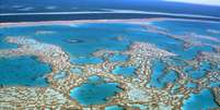 <p>A Grande Barreira de Coral é uma das mais belas paisagens naturais do planeta</p>  Foto: Australia Tourism