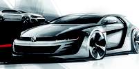 <p>Volkswagen Golf GTI "Design Vision" tem 503 cv</p>  Foto: Divulgação