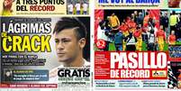 Jornais catalães deram destaque à despedida de Neymar  Foto: Sport/Mundo Deportivo / Reprodução