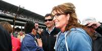 <p>Sarah Palin durante Formula Indy - etapa de Indianápolis 2013</p>  Foto: Getty Images 