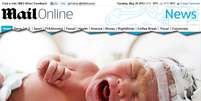 Recém-nascido passa bem após ter sido resgatado de um cano de esgoto  Foto: Daily Mail / Reprodução