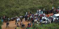 <p>Houve confronto entre índios e forças policiais na fazenda Buriti, em Sidrolândia</p>  Foto: Moisés Palácios / Futura Press