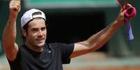 <p>Tommy Haas agradece apoio do público em Paris: um tenista de 35 anos não era quadrifinalista do torneio desde Istvan Gulyas em 1971</p>  Foto: Getty Images 