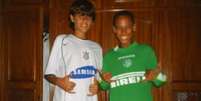 <p>Neymar já apareceu com a camiseta do Palmeiras em imagem que circulou na internet</p>  Foto: Reprodução