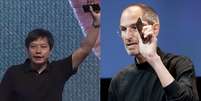 CEO da chinesa Xiaomi imita estilo de Steve Jobs em detalhes que vão da roupa ao modelo de apresentação  Foto: Reprodução / Getty Images 