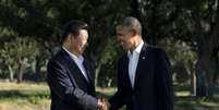 Obama com o presidente chinês, Xi Jinping  Foto: AP