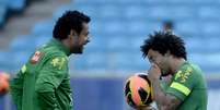 Fred e Marcelo devem ser titulares da Sele&ccedil;&atilde;o Brasileira contra a Fran&ccedil;a  Foto: Ricardo Matsukawa / Terra