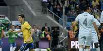 Oscar abriu o placar para a Seleção Brasileira depois de jogada de Fred  Foto: Ricardo Matsukawa / Terra