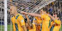<p>Bresciano abriu o placar da vitória australiana, logo aos 16min da primeira etapa</p>  Foto: Getty Images 