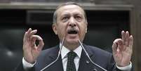 <p>O premi&ecirc; turco, Recep Tayyipt Erdogan, durante discurso&nbsp;em Ancara (foto de arquivo)</p>  Foto: AP