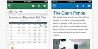 Aplicativo permite criar e editar arquivos do Word e Excel no smartphone da Apple  Foto: Divulgação