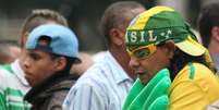<p>Torcida pelo Brasil agitou o Vale do Anhangaba&uacute;</p>  Foto: Vagner Magalh&atilde;es / Terra