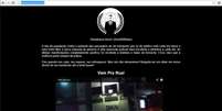 Uma mensagem assinada pelo grupo Anonymous Brasil foi postada no site da Gaviões da Fiel  Foto: Reprodução