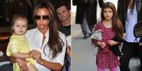 Harper Beckham e Suri Cruise  são ícones da moda infantil  Foto: Grosby