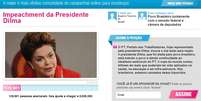 'A presidente Dilma, que foi eleita pelo povo brasileiro, está traindo o povo e dando continuidade ao idealismo esdrúxulo do PT', diz a petição  Foto: Reprodução