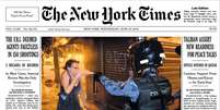 Capa do jornal New York Times destaca os protestos no Brasil  Foto: Reprodução