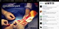 Kobe Bryant postou imagem da cirurgia no Tend&atilde;o de Aquiles  Foto: Instagram / Reprodu&ccedil;&atilde;o