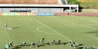 <p>Jogadores da Seleção Brasileira realizam último treino antes da partida contra a Itália; treinamento não contou com presença de torcida</p>  Foto: Ricardo Matsukawa / Terra