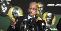 Jacob Zuma concede entrevista coletiva sobre o estado de saúde do ex-presidente  Foto: AP