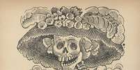 La Catrina, a caveira que se tornou símbolo da festa do Dia dos Mortos no México, foi criada pelo desenhista José Guadalupe Posada, natural de Aguascalientes  Foto: Art of the Print