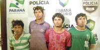 <p>Os quatro suspeitos afirmaram que confessaram o crime sob tortura</p>  Foto: Polícia Civil do Paraná / Divulgação