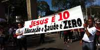 A Marcha para Jesus, evento que acontece todos os anos em São Paulo, reuniu fiéis de várias igrejas evangélicas neste sábado  Foto: Marina Novaes / Terra