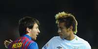 <p>Adversários no Mundial de 2011, Neymar e Messi farão dupla a partir da próxima temporada</p>  Foto: Getty Images 