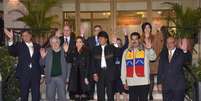 Presidentes se reuniram na cidade boliviana de Cochabamba  Foto: EFE