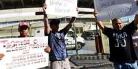 <p>Protestos eram direcionados principalmente a Juvenal Juvêncio e à diretoria de futebol</p>  Foto: Fernando Borges / Terra