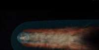 Imagem mostra como seria a cauda do Sistema Solar  Foto: Nasa / Divulgação