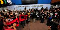 <p>Plenário da Câmara Municipal de Porto Alegre é ocupado</p>  Foto: Elson Sempé Pedroso / CMPA / Divulgação