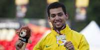<p>Alan Fonteles, com três ouros, foi um dos destaques do Brasil no Mundial de Lyon</p>  Foto: Washington Alves/MPIX/CPB / Divulgação
