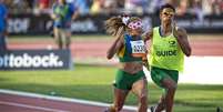 <p>Terezinha confirmou o favoritismo nos 100 m rasos</p>  Foto: M&aacute;rcio Rodrigues/MPIX/CPB / Divulga&ccedil;&atilde;o