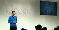 Vice-presidente para Android, Chrome e Apps do Google, Sundar Pichai, apresenta novidades do gigantes de buscas  Foto: Reprodução
