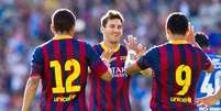 <p>Messi foi um dos poucos titulares no confronto deste sábado</p>  Foto: EFE